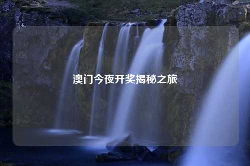 澳门今夜开奖揭秘之旅