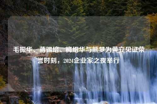 毛振华、蒋锡培、梅绍华与熊梦为黄立见证荣誉时刻，2024企业家之夜举行