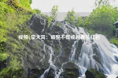 视频|李大霄：调整不慌或迎春节红包